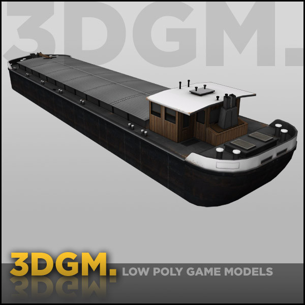 obj barge cargo ship - Barge ship 3DGM by 3D Game Models