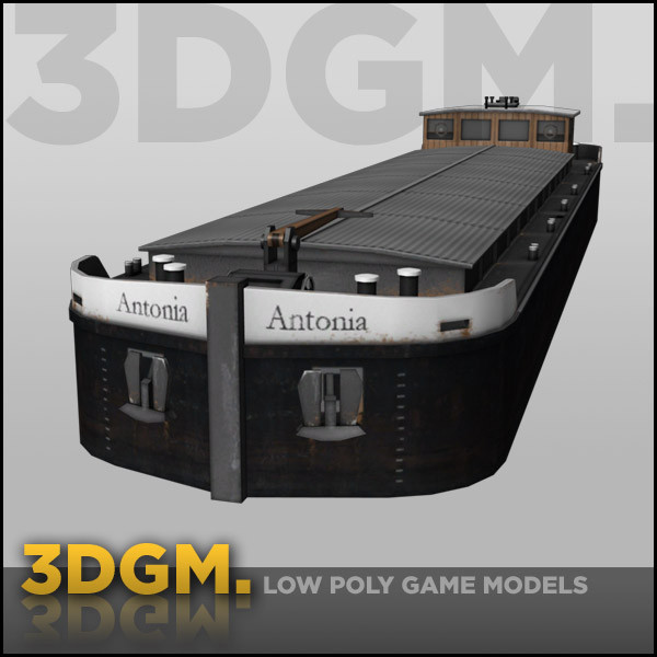 obj barge cargo ship - Barge ship 3DGM by 3D Game Models