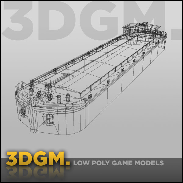 obj barge cargo ship - Barge ship 3DGM by 3D Game Models