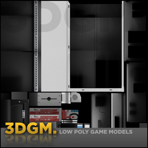 server cabinet storage obj - Server cabinet 3DGM by 3D Game Models