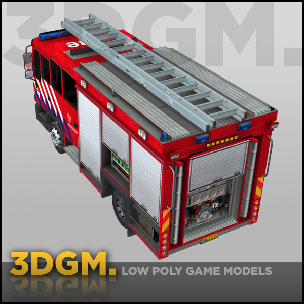 firetruck real time obj - Firetruck 3DGM by 3D Game Models
