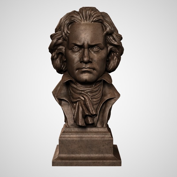 3d decorative bust beethoven model - Beethoven Bust by clay master