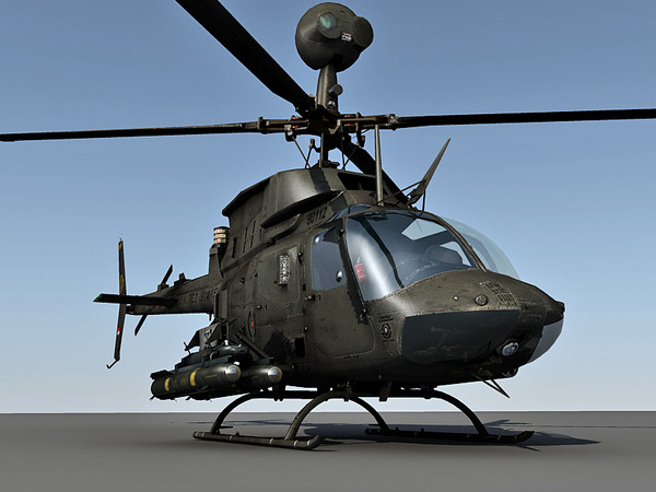 3d model kiowa warrior oh-58d - OH-58D Kiowa Warrior 3d model by Eric.Levi