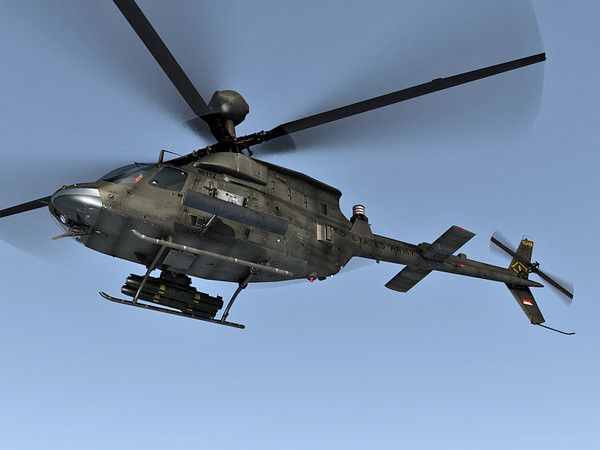 3d model kiowa warrior oh-58d - OH-58D Kiowa Warrior 3d model by Eric.Levi
