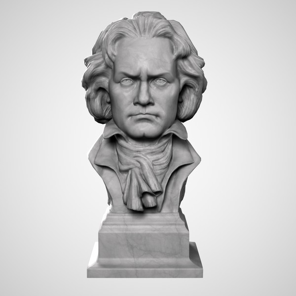 3d decorative bust beethoven model - Beethoven Bust by clay master