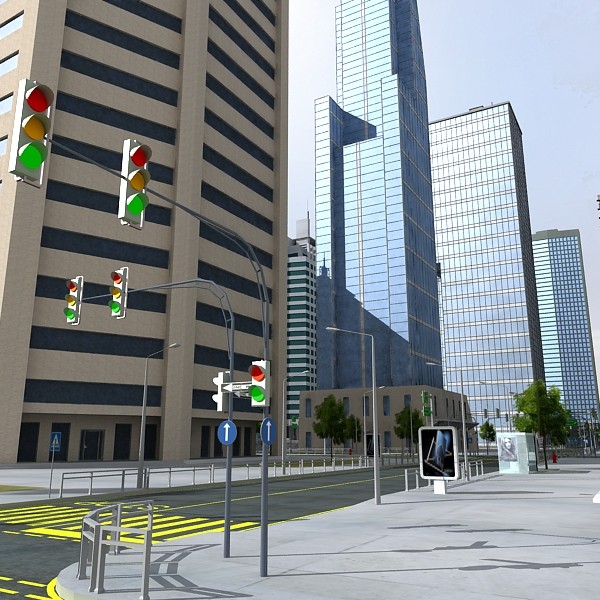 c4d city buildings - Detroit city (updated) by Imagework