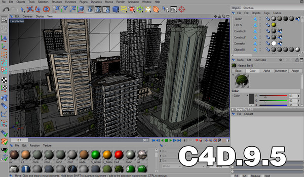 c4d city buildings - Detroit city (updated) by Imagework