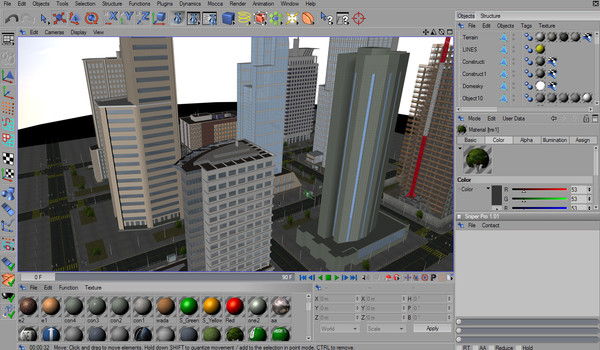 c4d city buildings - Detroit city (updated) by Imagework