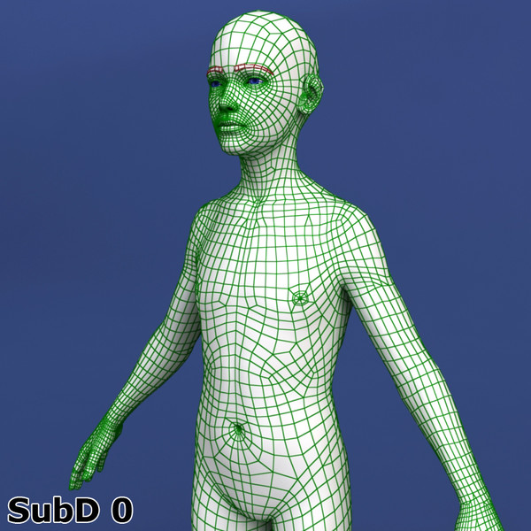 realistic boy modeled 3d model - Realistic Boy 3d Model... by Bitmapworld