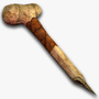 3d prehistoric bone knife model