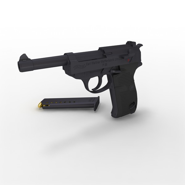 walther p 38 3d model - Walther P 38 by 3d_molier