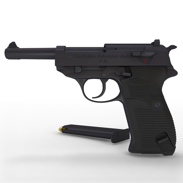 walther p 38 3d model - Walther P 38 by 3d_molier