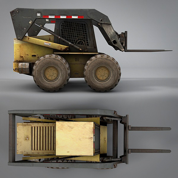 3d max mini forklift lift - Mini Forklift by NesAn Studio