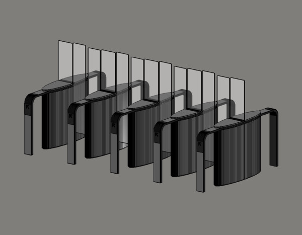 entrance security 3d model - Security Entrance - Automatic systems... by pixelab