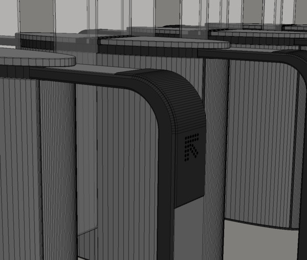 entrance security 3d model - Security Entrance - Automatic systems... by pixelab