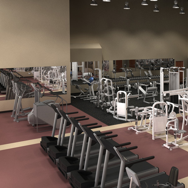 3d fitness center - Fitness Center by monkeyodoom