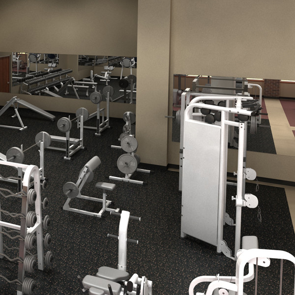 3d fitness center - Fitness Center by monkeyodoom