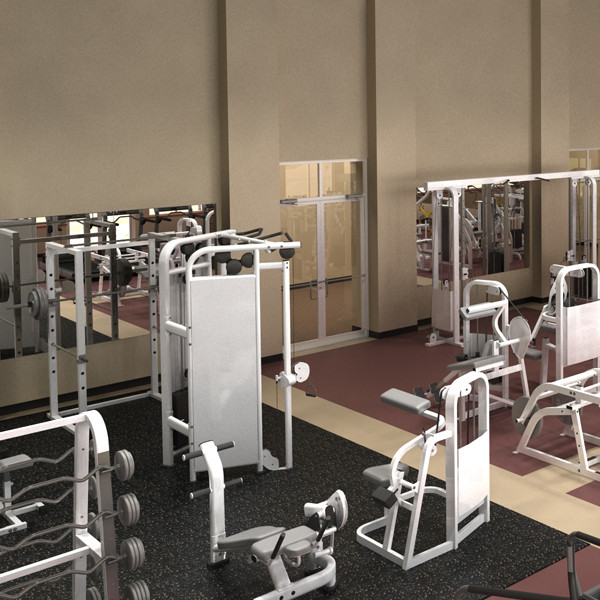 3d fitness center - Fitness Center by monkeyodoom
