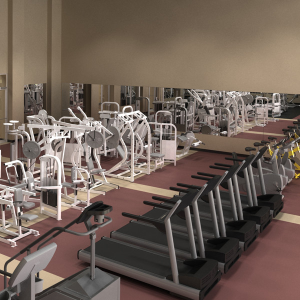 3d fitness center - Fitness Center by monkeyodoom