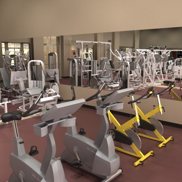 3d fitness center - Fitness Center by monkeyodoom