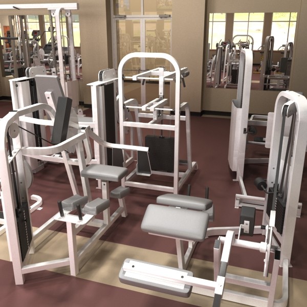 3d fitness center - Fitness Center by monkeyodoom
