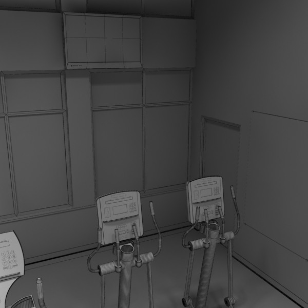 3d fitness center - Fitness Center by monkeyodoom