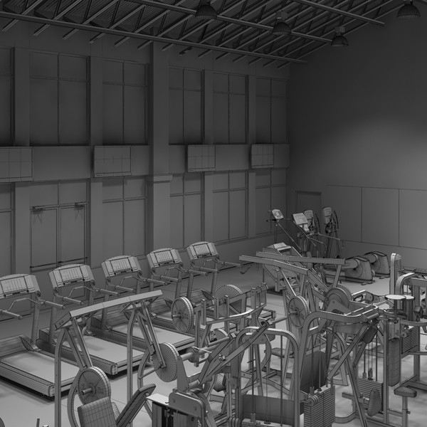 3d fitness center - Fitness Center by monkeyodoom