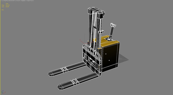 hand pallete truck obj - Hand pallet truck 02 by emkei