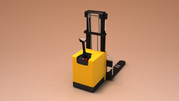 hand pallete truck obj - Hand pallet truck 02 by emkei