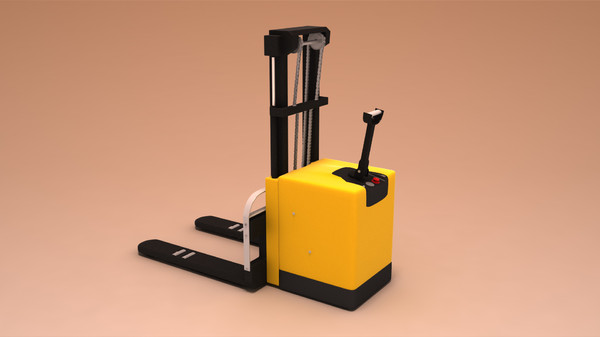 hand pallete truck obj - Hand pallet truck 02 by emkei