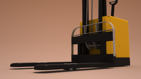 hand pallete truck obj - Hand pallet truck 02 by emkei