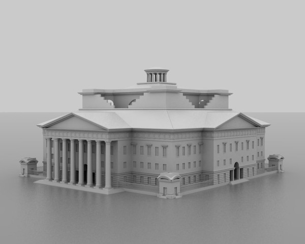 france style 3d model - Classical Style Building by Vanderdal