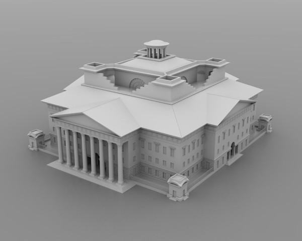 france style 3d model - Classical Style Building by Vanderdal