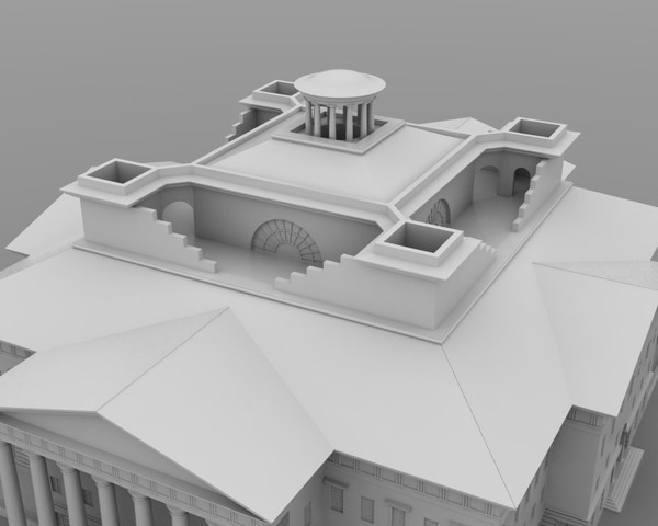 france style 3d model - Classical Style Building by Vanderdal