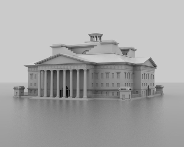 france style 3d model - Classical Style Building by Vanderdal
