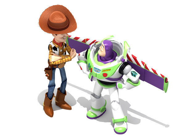 buzz lightyear woody rigged characters 3d model - Buzz & Woody rigged by fabelar