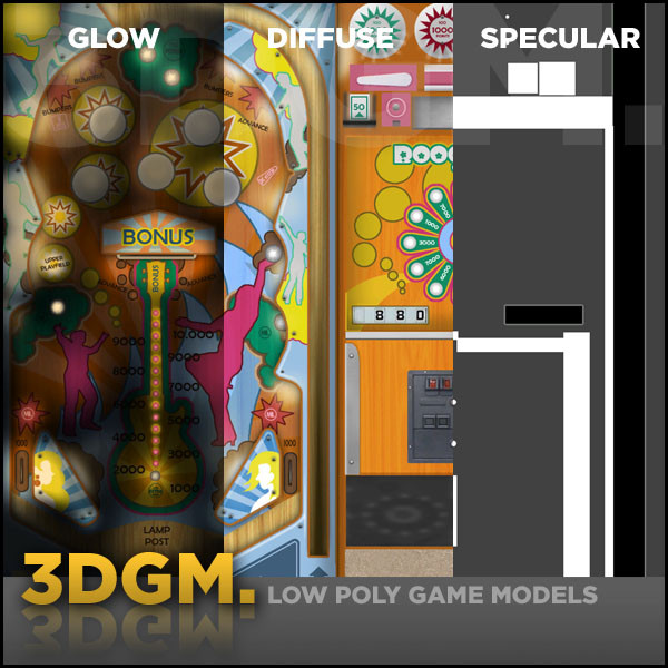 pinball machine obj - Pinball 3DGM by 3D Game Models