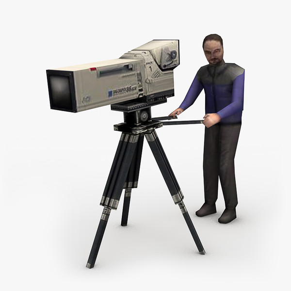 3d tv cameraman model - TV Cameraman & Camera by NesAn Studio