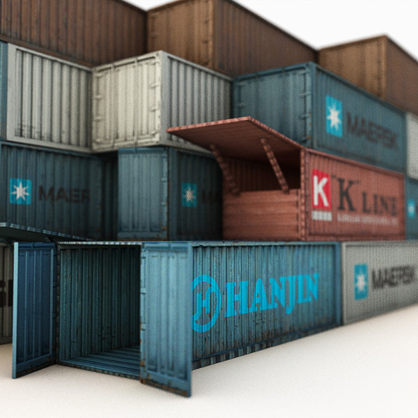 containers terminal 3d c4d - Container Collections by NesAn Studio