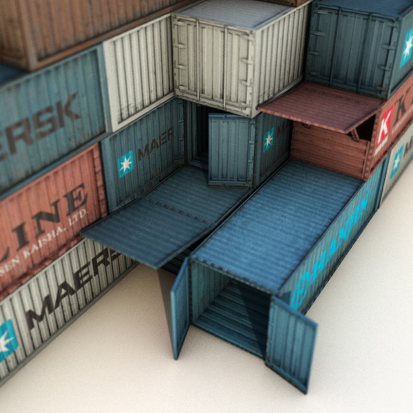 containers terminal 3d c4d - Container Collections by NesAn Studio