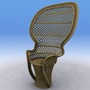3d model wicker fan chair