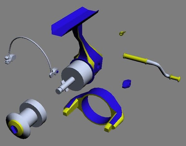 3d fishing reel model - Fishing Reel by MUROGUE