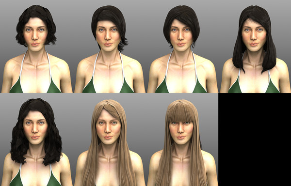 3d model julia rigged expressions - Julia by alfa tri delta 