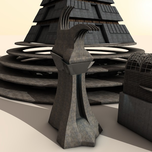 cinema4d science fiction pyramid - Futuristic Pyramid by KeremGogus