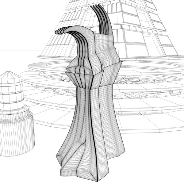 cinema4d science fiction pyramid - Futuristic Pyramid by KeremGogus