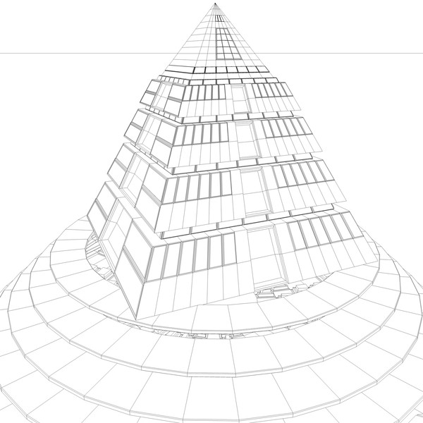 cinema4d science fiction pyramid - Futuristic Pyramid by KeremGogus