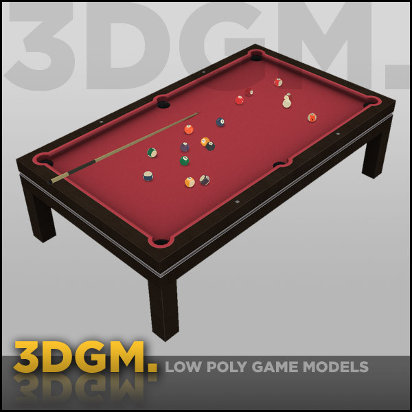 pool table 3d obj - pool table 3DGM by 3D Game Models