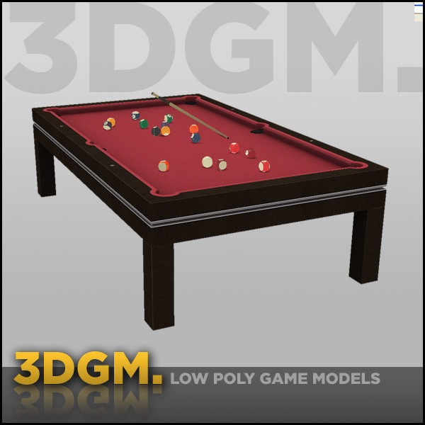 pool table 3d obj - pool table 3DGM by 3D Game Models
