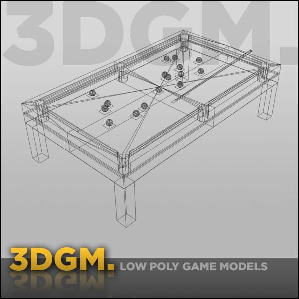 pool table 3d obj - pool table 3DGM by 3D Game Models