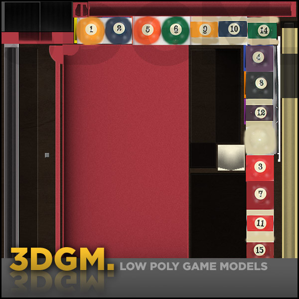 pool table 3d obj - pool table 3DGM by 3D Game Models